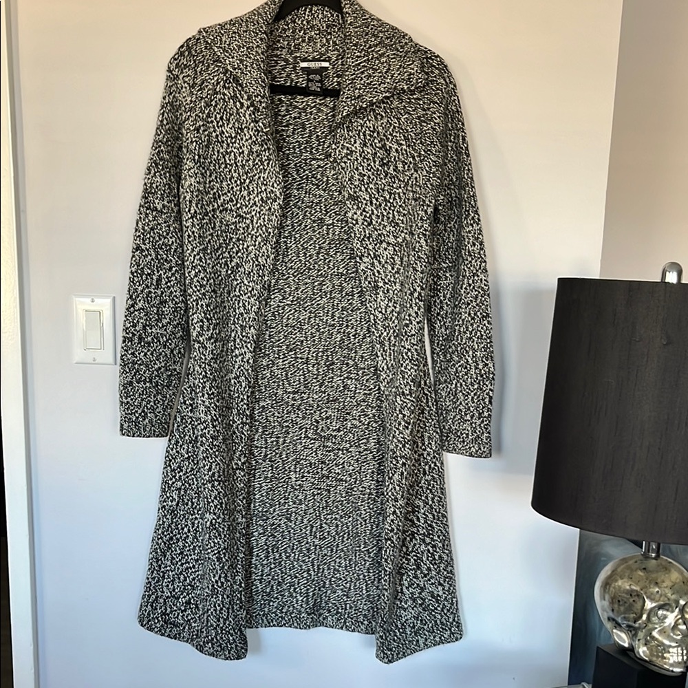 Guess Black and White long Knit Cardigan